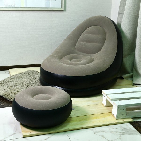 Надувное кресло Мультидом Комфорт с пуфиком VL84-276