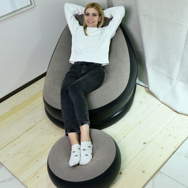 Надувное кресло Мультидом Комфорт с пуфиком VL84-276