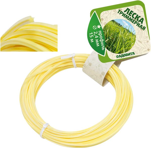 Леска для триммера Садовита Звезда d-2.4мм 15м