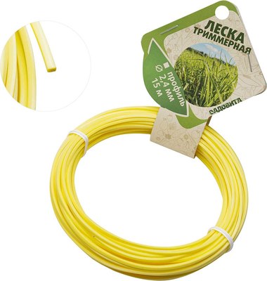 Леска для триммера Садовита Квадрат d-2.4мм