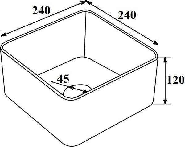 Умывальник Runo Uno 24