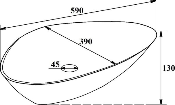Умывальник Runo Terzo 60