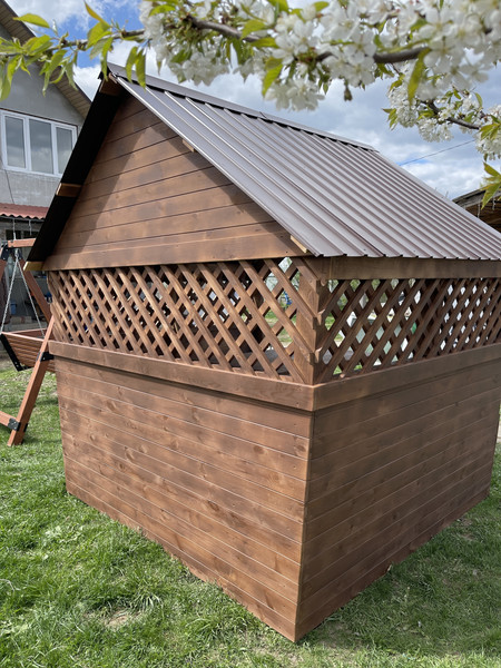 Беседка КомфортПром С двухскатной крышей 2x3 метра / 102222224