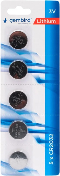 Комплект батареек Gembird GB-CR2032-5B