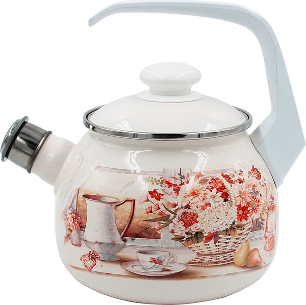 Чайник со свистком Лысьвенские эмали Летний этюд 2711АП/4Жм - фото