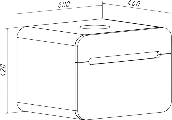 Тумба под умывальник Runo Ницца 60