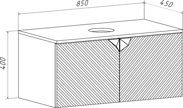 Тумба под умывальник Runo Андорра 85