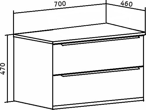 Тумба под умывальник Runo Мальта 70
