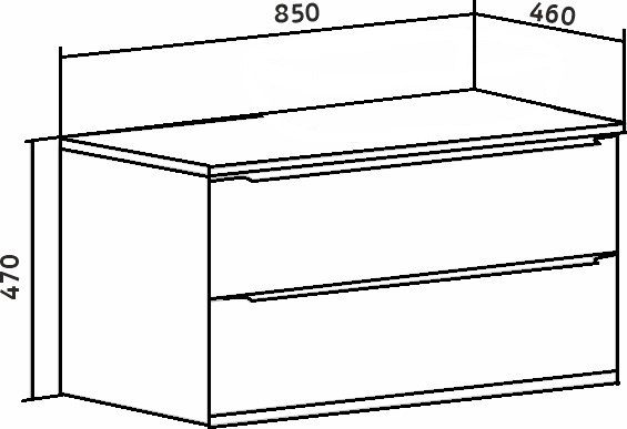 Тумба под умывальник Runo Мальта 85
