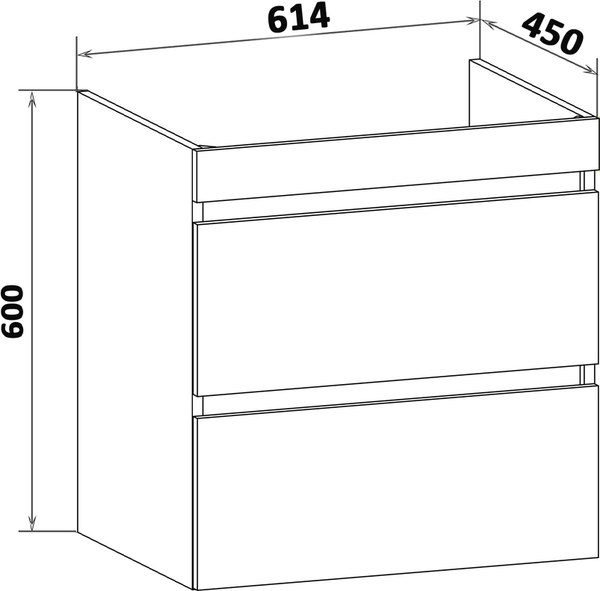 Тумба под умывальник Runo Манхэттен 65