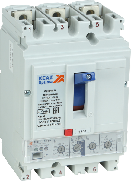 Выключатель автоматический КЭАЗ OptiMat D250H-MR1-У3 / 144411 - фото