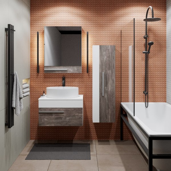 Тумба под умывальник Runo Вудлайн 65