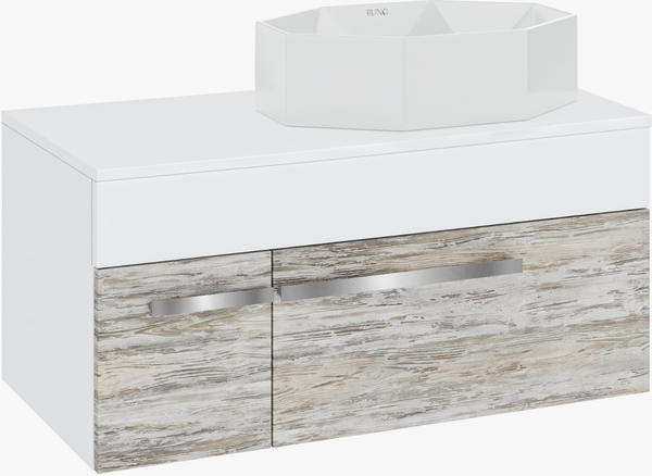 Тумба под умывальник Runo Вудлайн 100 (подвесная)