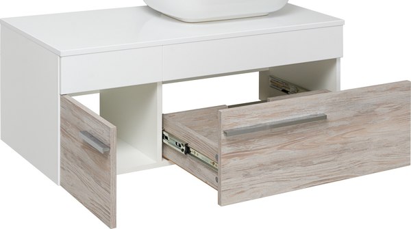 Тумба под умывальник Runo Вудлайн 100 (подвесная)