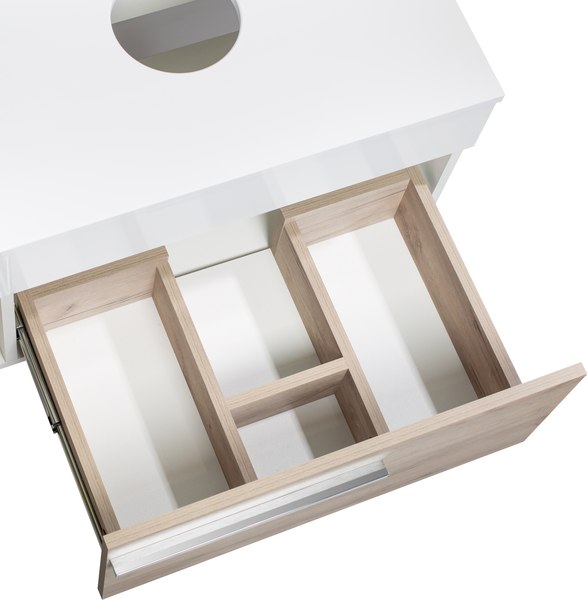 Тумба под умывальник Runo Вудлайн 65 (подвесная, крафтовый дуб)