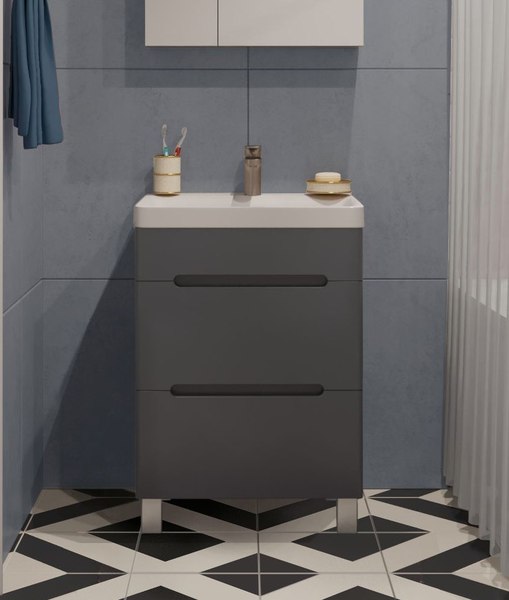 Тумба под умывальник Runo Парма 60 2 ящика - фото