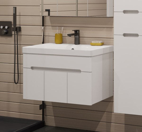 Тумба под умывальник Runo Парма 75 3 двери - фото