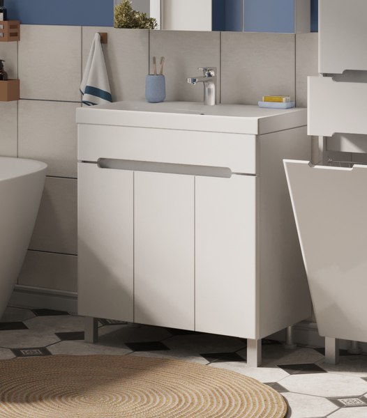 Тумба под умывальник Runo Парма 75 3 двери - фото