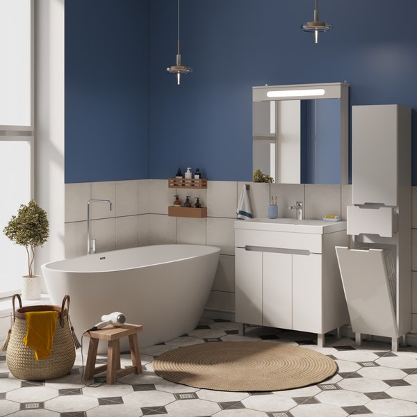 Тумба под умывальник Runo Парма 75 3 двери