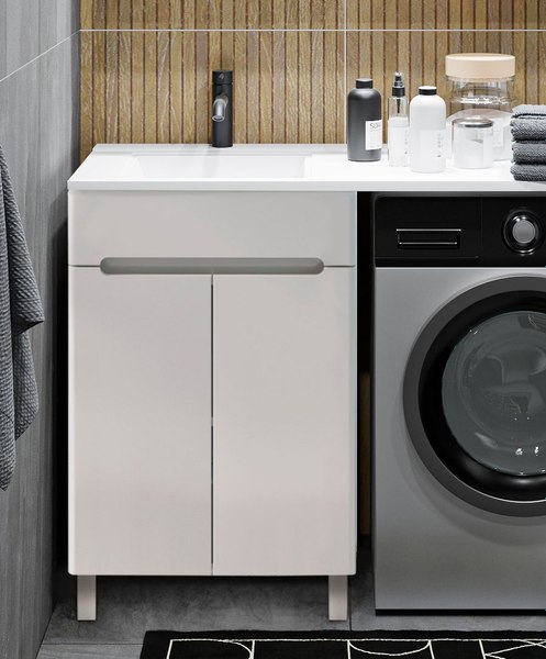 Тумба под умывальник Runo Парма 60 Гамма 120 лайт (напольная) - фото