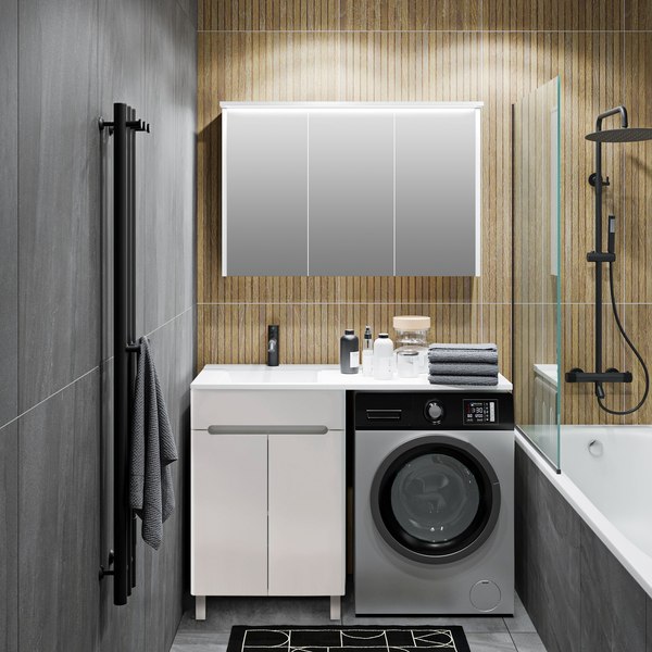 Тумба под умывальник Runo Парма 60 Гамма 120 лайт (напольная)