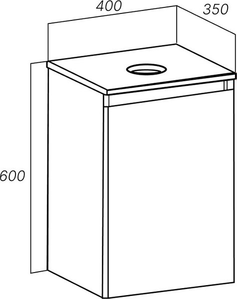 Тумба под умывальник Runo Бари 40