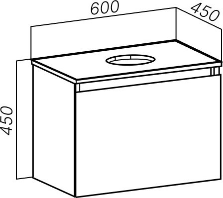 Тумба под умывальник Runo Бари 60