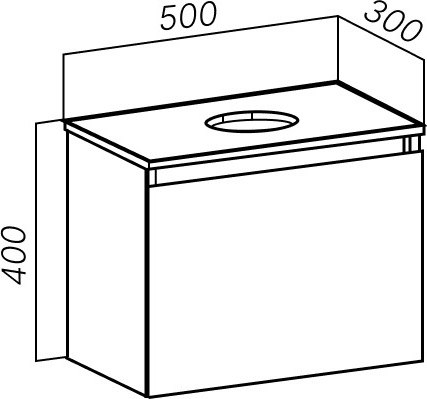 Тумба под умывальник Runo Бари 50