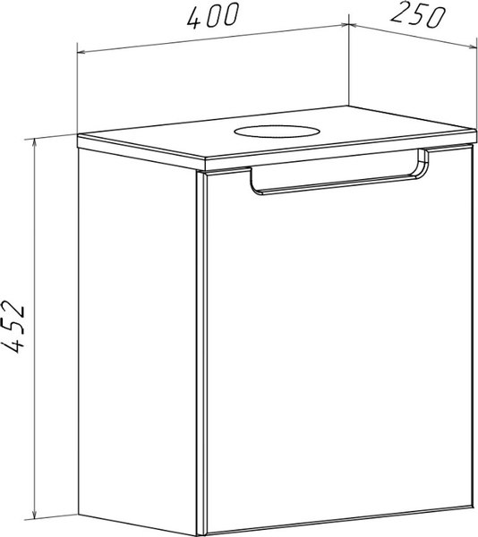 Тумба под умывальник Runo Бари Микра 40