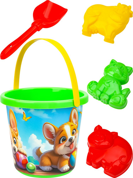 Набор игрушек для песочницы РЫЖИЙ КОТ Забавные щенки №112 / НАБ-4795 - фото