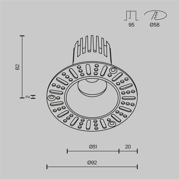 Точечный светильник Maytoni Dip DL119-10W-2.7K-TRS-W