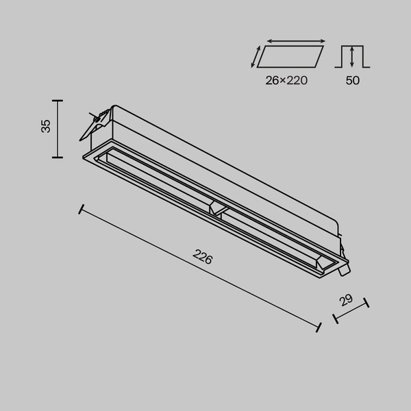 Точечный светильник Maytoni Parete DL100-12W2.7-3-4K-W