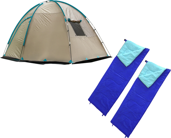 Палатка Coyote Vaal CL-B15 и два спальных мешка Sundays ZC-SB001 - фото