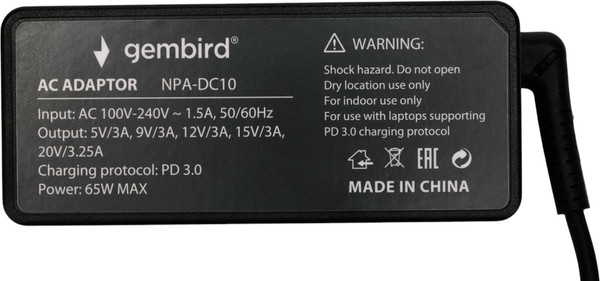 Зарядное устройство для ноутбука Gembird NPA-DC10