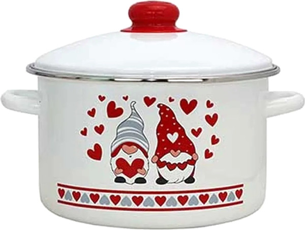 Кастрюля Эмаль Гномы 01-Б1614/4 - фото