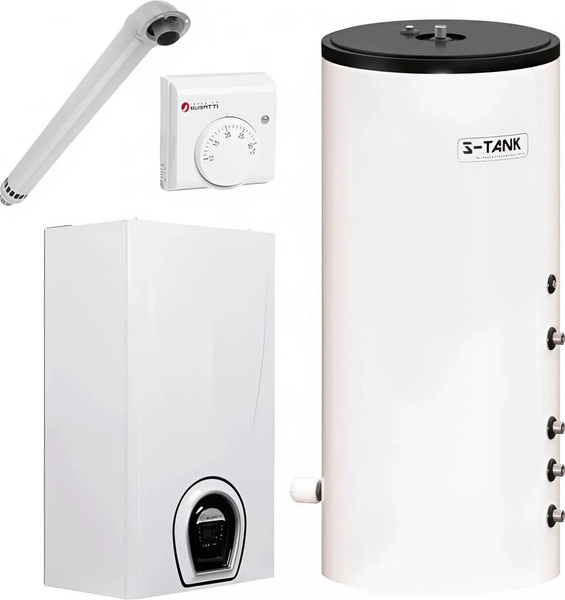 Комплект газового котла с бойлером Federica Bugatti 24В + S-Tank BER 150 - фото