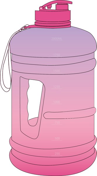 Бутылка для воды Miniso Gradient 3392 - фото