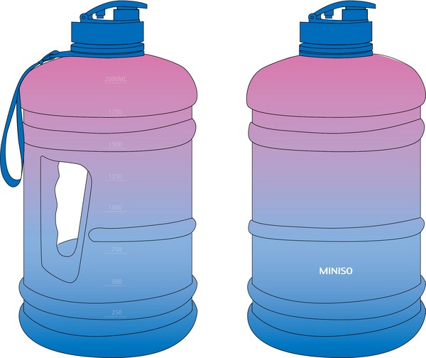 Бутылка для воды Miniso Gradient 3613
