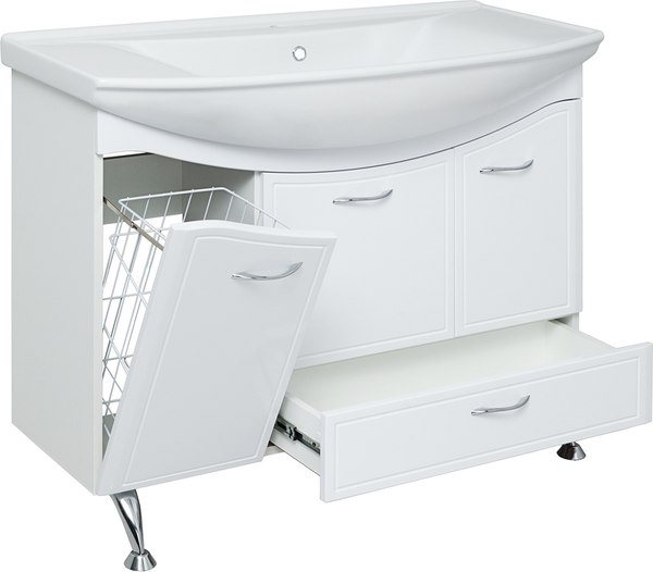 Тумба под умывальник Runo Севилья 105 с корзиной для белья