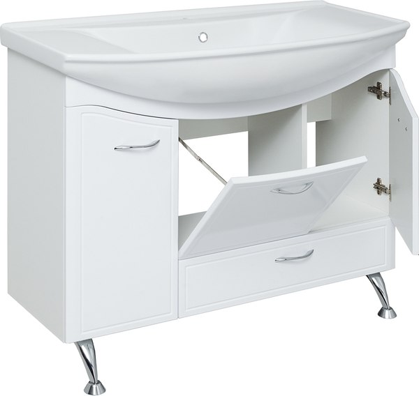 Тумба под умывальник Runo Севилья 105 с корзиной для белья