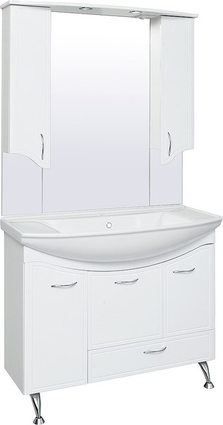 Тумба под умывальник Runo Севилья 105 с корзиной для белья