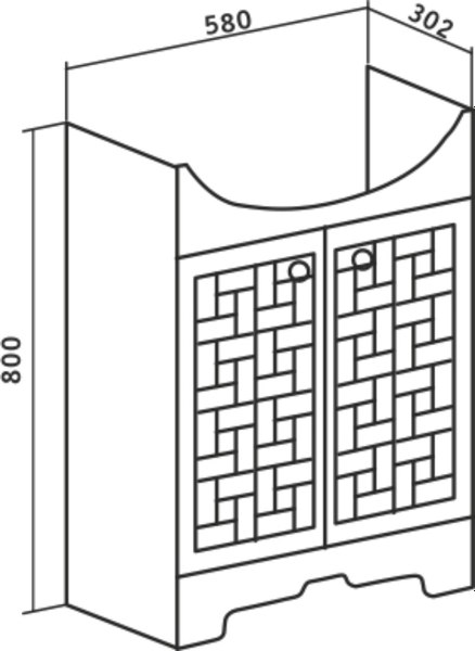 Тумба под умывальник Runo Авила 60