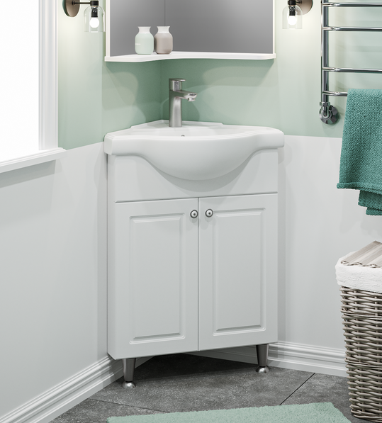 Тумба под умывальник Runo Классик 65 угловая - фото