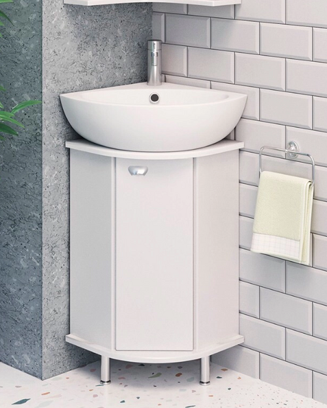 Тумба под умывальник Runo Браво 40 угловая - фото