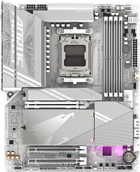 Материнская плата Gigabyte X870 Aorus Elite WiFi7 Ice rev.1.1 - фото