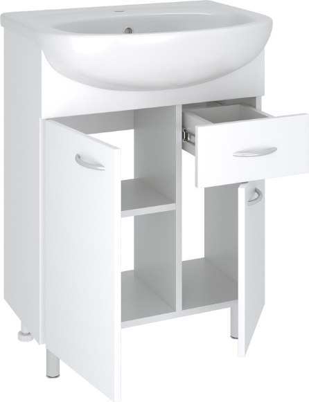Тумба под умывальник Runo Уют 60 с ящиком