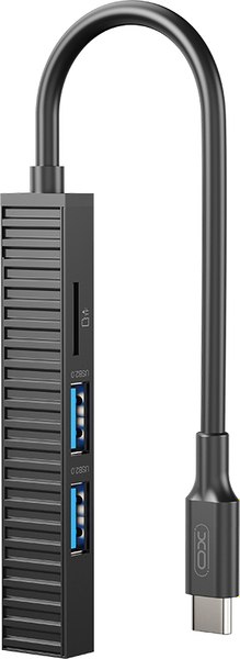 USB-хаб XO Разветвитель 4-в-1 / HUB014B - фото
