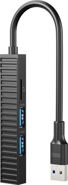 USB-хаб XO Разветвитель 4-в-1 / HUB014A - фото