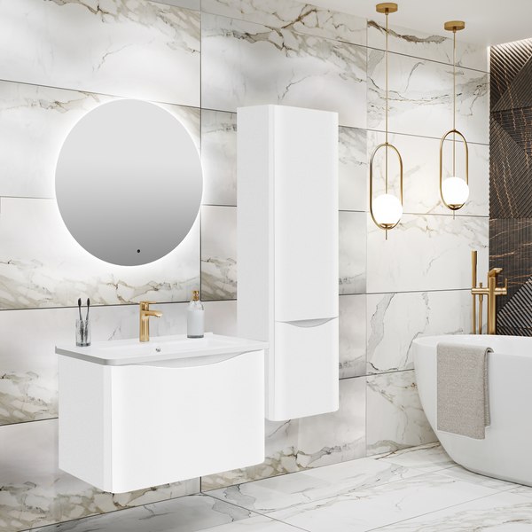 Шкаф-полупенал для ванной Runo Тоскана