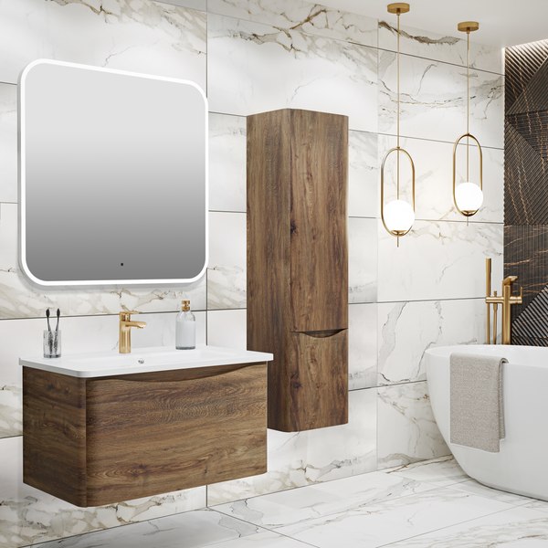 Шкаф-полупенал для ванной Runo Тоскана